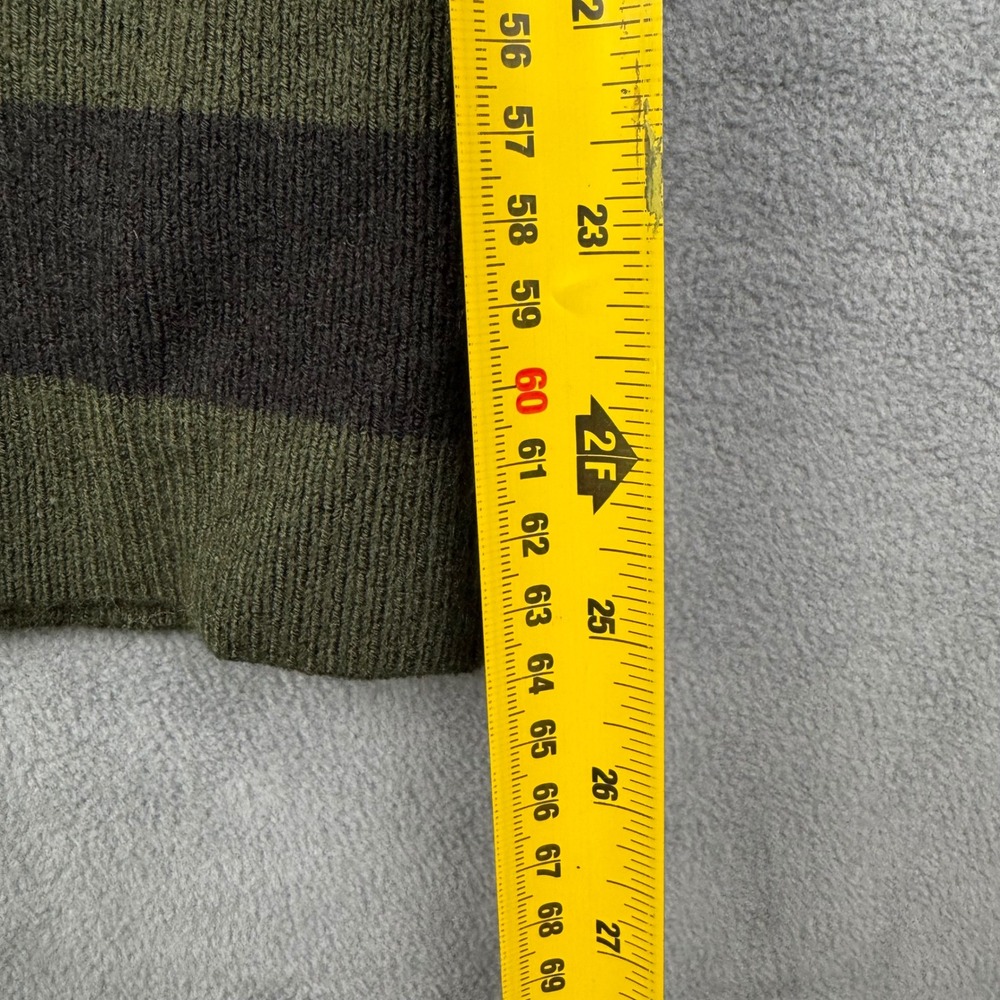 French Connection Striped Cowl Neck Long Sleeve‎ Sweater Size S Green Black Knit - Picture 5 of 8